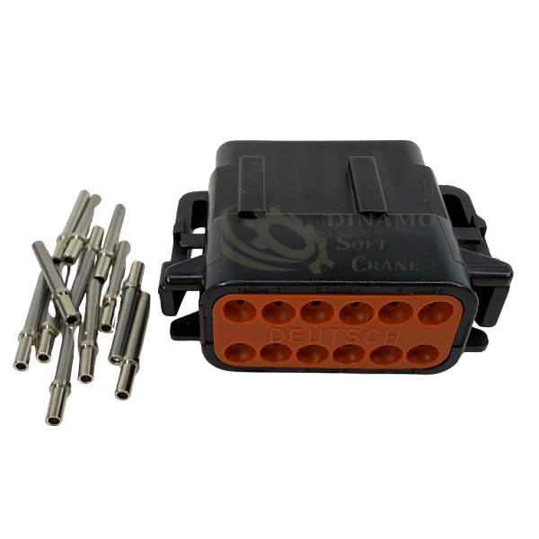 CONECTOR DEUTSCH 12 PINOS PLUS+1 PRETO