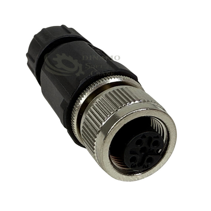 CONECTOR 5 PINOS (TIPO A) M12 FEMEA RETO SOLDAVEL
