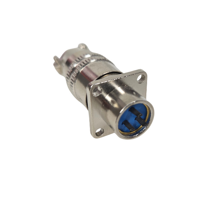 CONECTOR PRATA BASE QUADRADA 3 PINOS