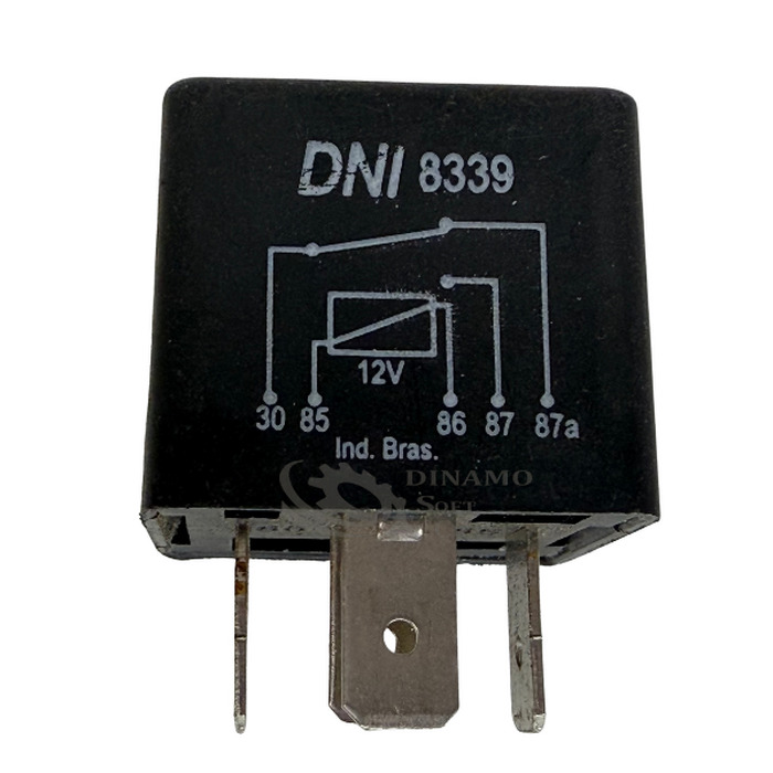 RELE AUXILIAR 12V - 5T SEM SUPORTE - 40/30A
