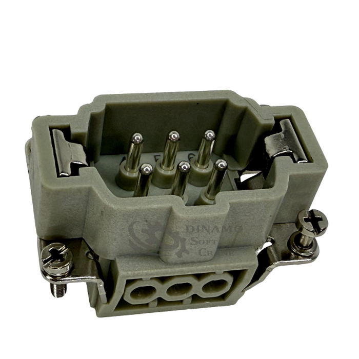 MIOLO MACHO 6 POLOS + TERRA 16A 500V