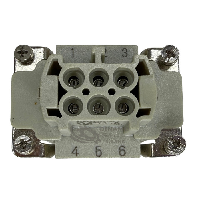 MIOLO FEMEA 6 POLOS + TERRA 16A 500V