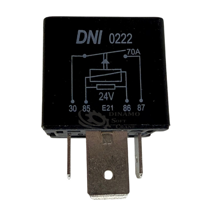 RELE AUXILIAR 24V 70A 4T COM SUPORTE