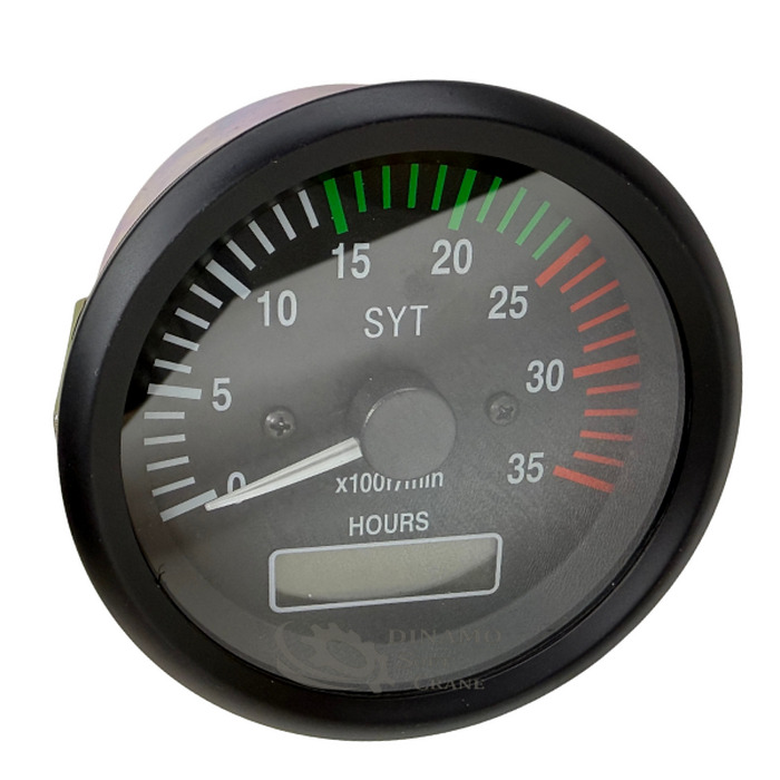 MEDIDOR RPM SANY/ZOOMLION/XCMG TACOMETRO ANALOGICO COM HORIMETRO DIGITAL