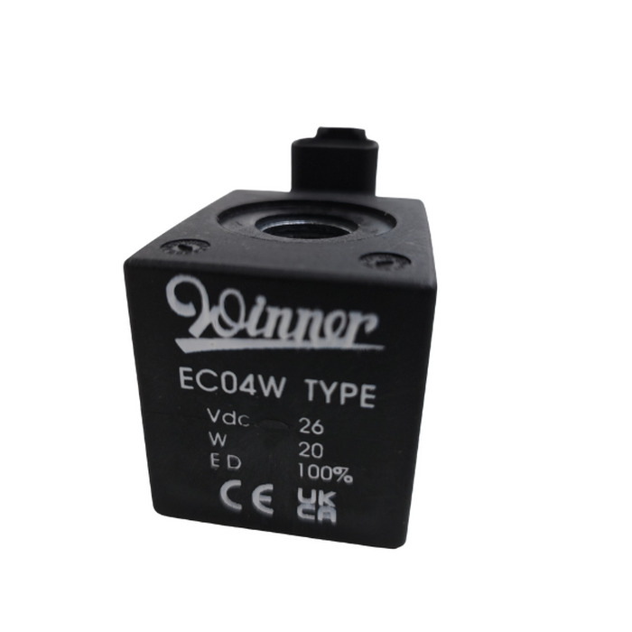 BOBINA SOLENOIDE 26VDC 13X39MM 20 WATTS CONECTOR DEUTSCH 2 QUADRADO